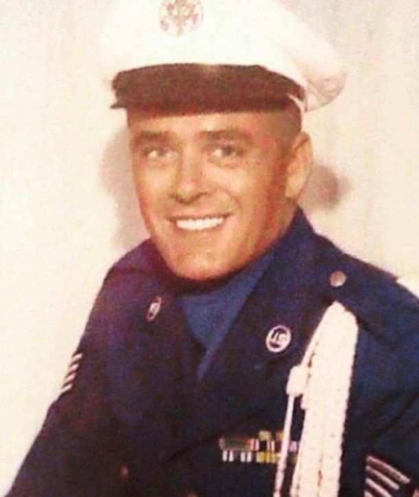 a young Hody Childress in a military dress uniform.